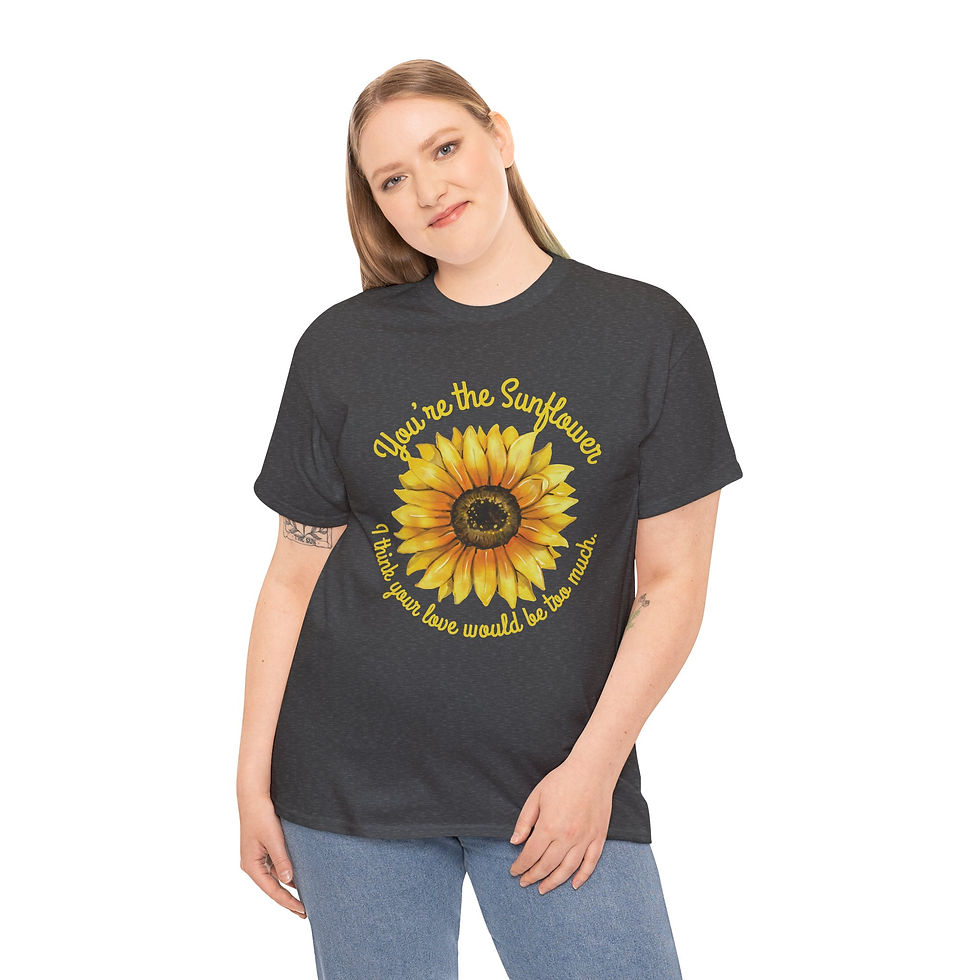 Thumbnail: You're the Sunflower - Inspirational Yellow Floral Shirt