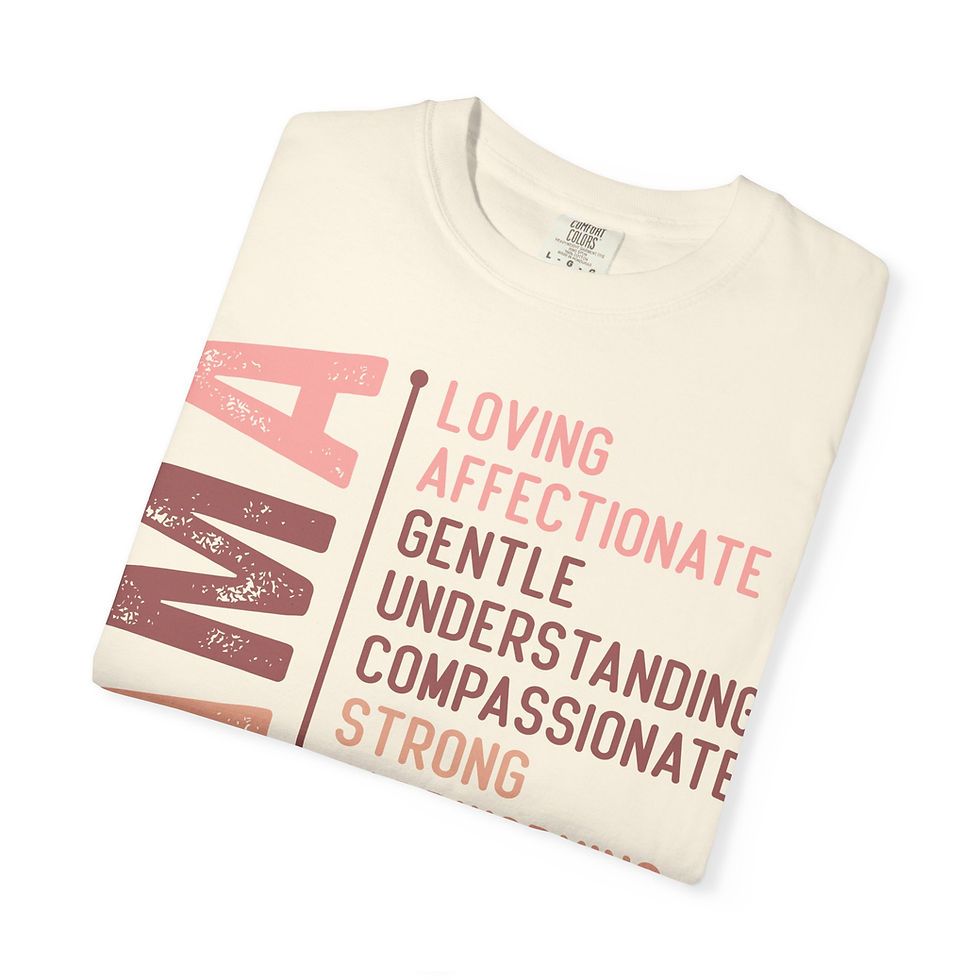Thumbnail: Mama Traits Vertical Typography T-Shirt — Loving, Strong Mom Gift