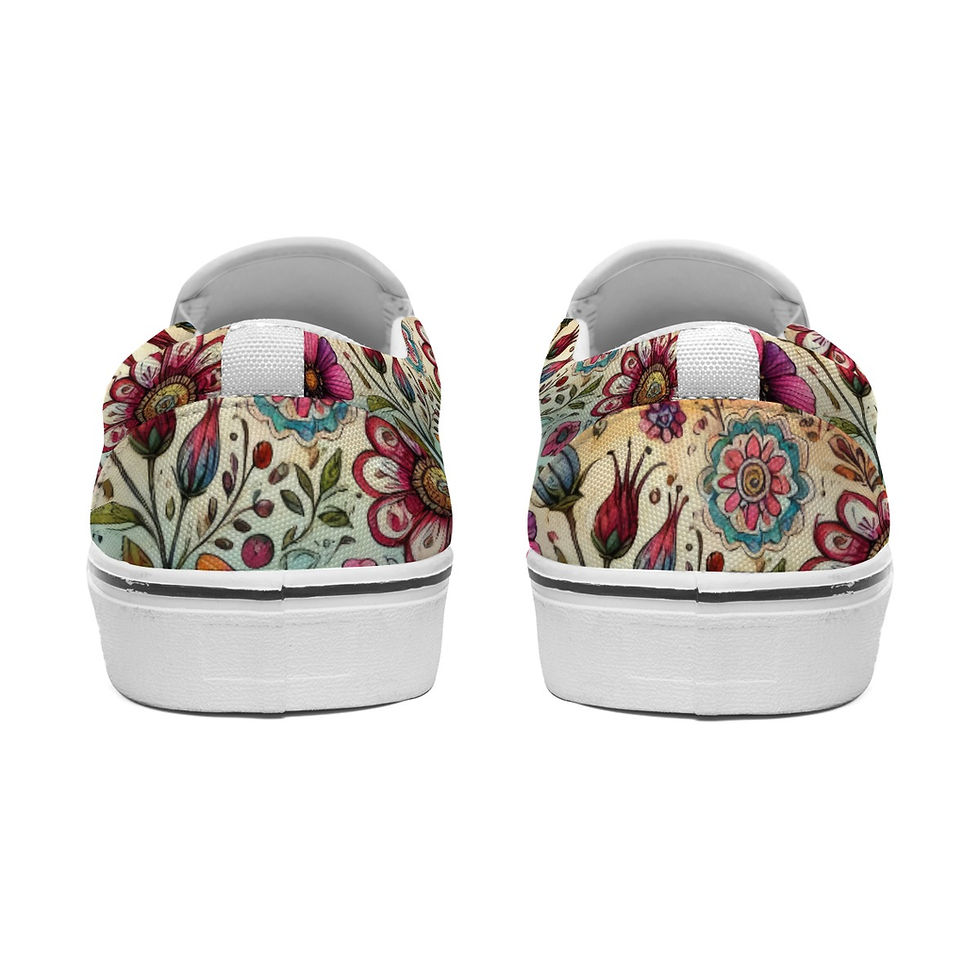 Thumbnail: Women's Slip On Sneakers Hippie Floral