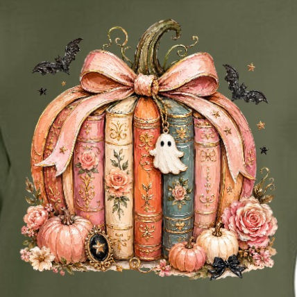 Book Pumpkin Sweatshirt Printed in USA |Gildan 18000
