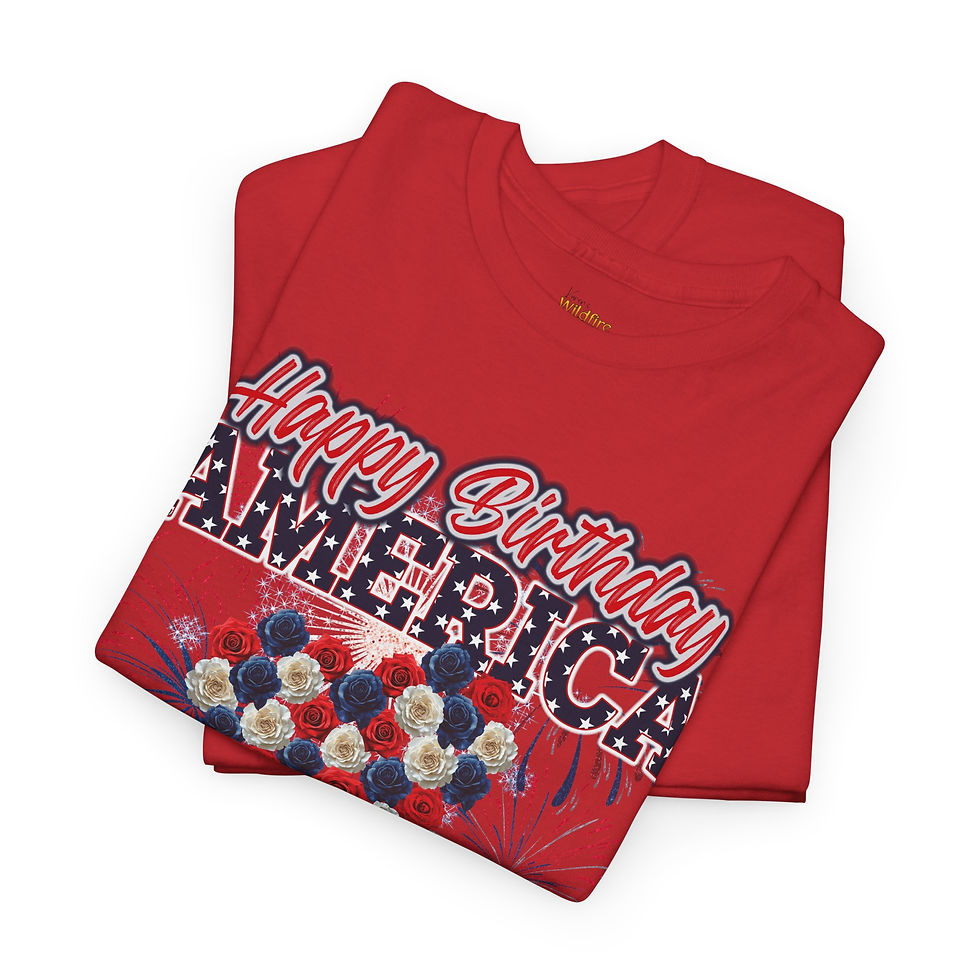 Thumbnail: 1776-2026 Happy Birthday America T-Shirt — Patriotic 250th Anniversary Tee