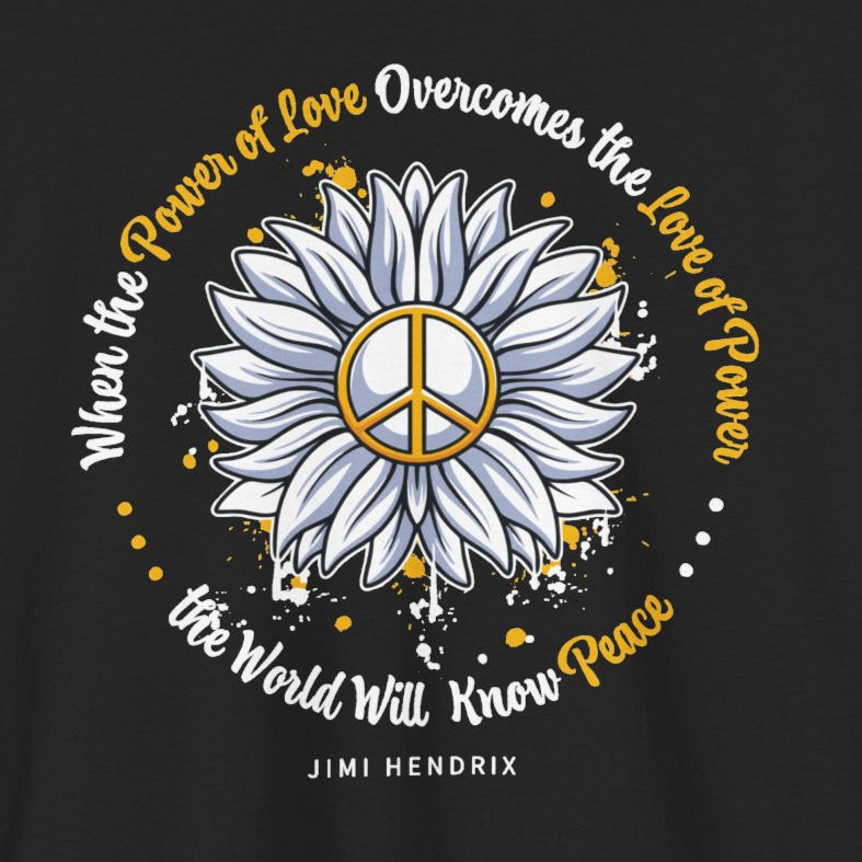 Peace Daisy T‑Shirt — Inspirational Floral Graphic Tee