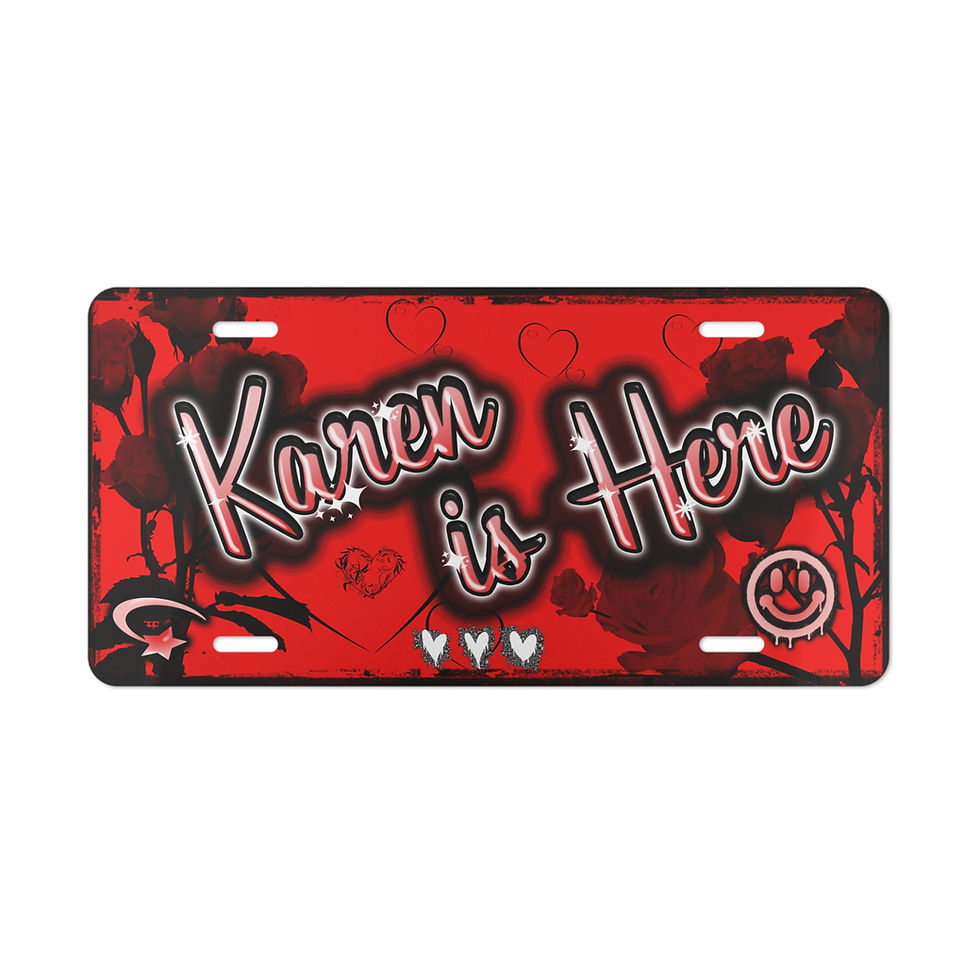 Personalized Vanity Plate W Airbrush Effect, Custom Car Decor, Car Accessories