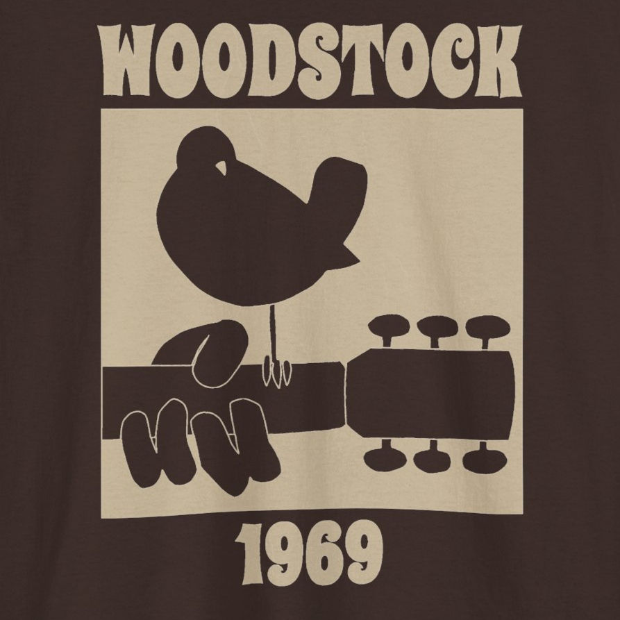 Woodstock 1969 Tee — Vintage Festival Guitar Bird Graphic T-Shirt