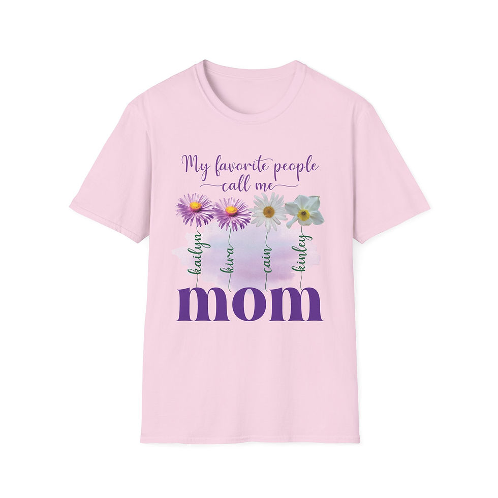 Thumbnail: My Favorite People Call me Mom - Personalized Graphic T-Shirt 
