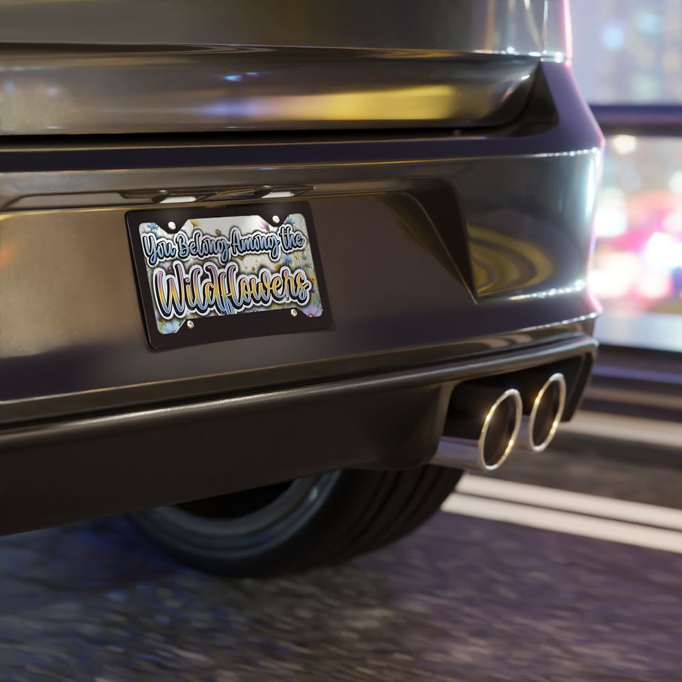 Thumbnail: "You Belong Among the Wildflowers" Floral Vanity Plate