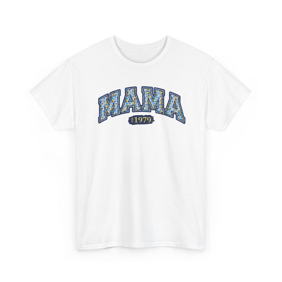 Thumbnail: Mama est. 1979 Tee — Vintage Floral Mom T-Shirt