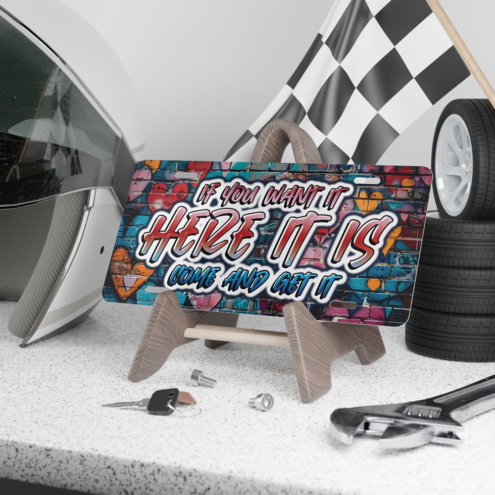 Thumbnail: 'If You Want It Here It Is' Graffiti Vanity License Plate