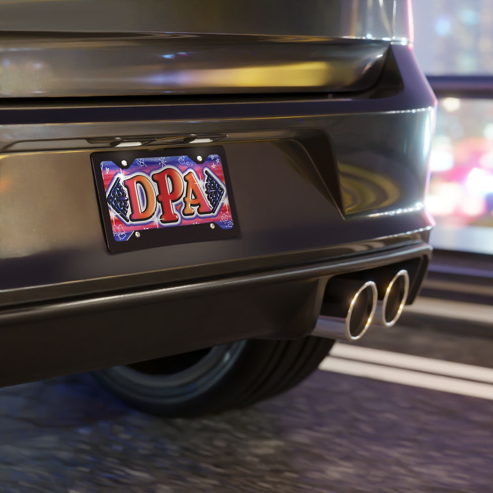 Thumbnail: DAP Personalized Monogram Vanity Plate — Colorful Graphic License Plate