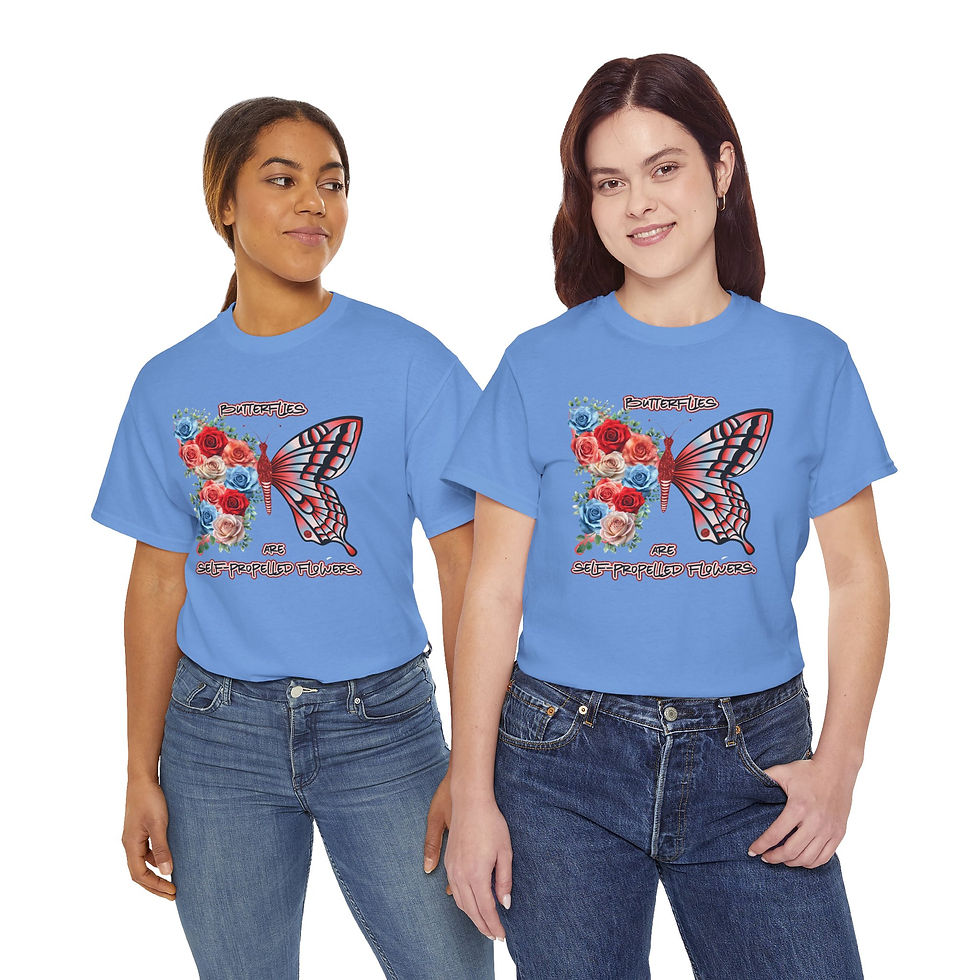 Thumbnail: Star Spangled Floral Butterfly Graphic T-Shirt