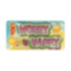 Decorative plate with text: Don't Worry, Be Happy and a smiley face