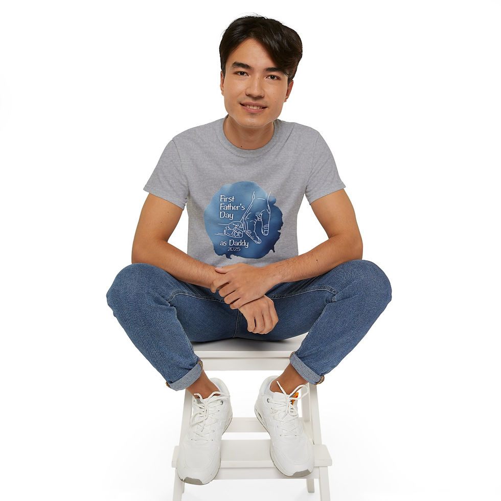 Thumbnail: Young Asian man seated wearing gray shirt with a blue design