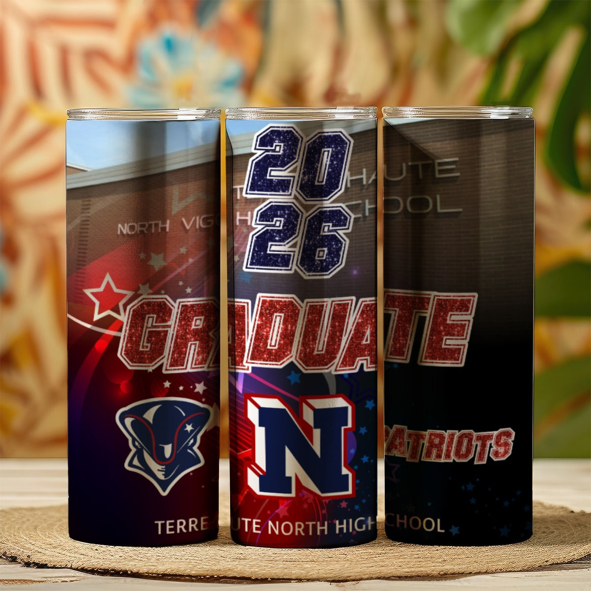 20OZ Straight Cup W Sliding Lid TERRE HAUTE NORTH HS