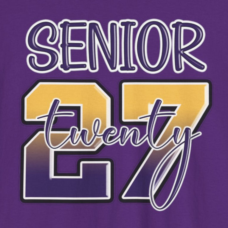 Senior 27 Class Tee — Varsity Letterback Shirt