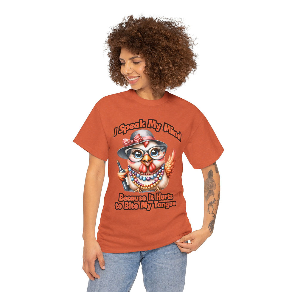 Thumbnail: I Speak My Mind Chick T-Shirt — Funny Retro Bird Tee