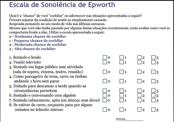 Teste de qualidade de sono