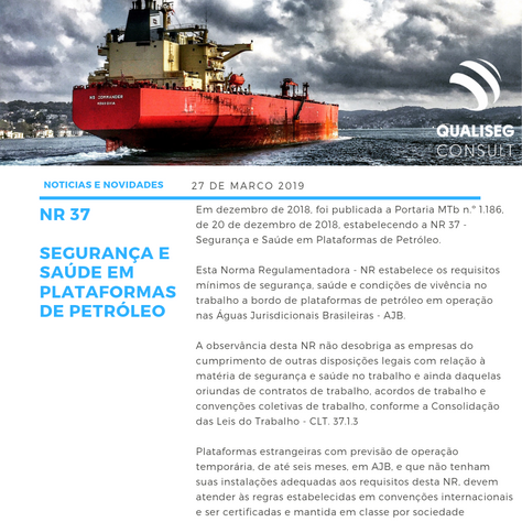 NOTÍCIAS E NOVIDADES - NR 37