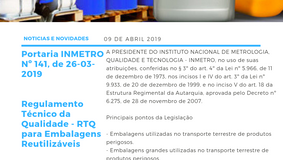 Atualização Legislação - Portaria INMETRO Nº 141de 26-03-19