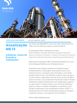 NOTÍCIAS E NOVIDADES - NR 13