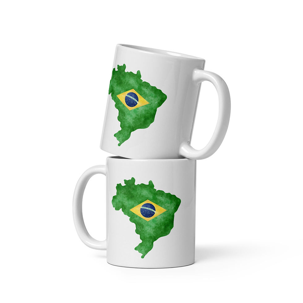 Thumbnail: Brasil - White glossy mug