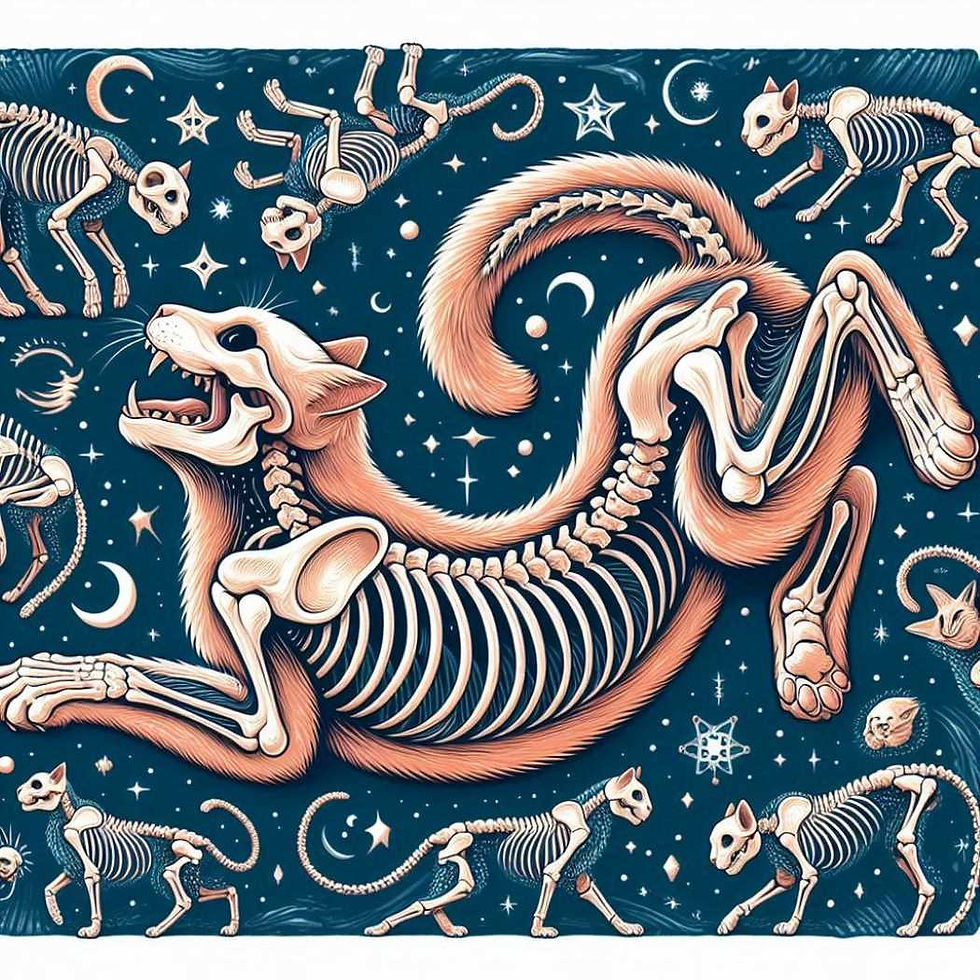 Cat skeleton AI Illustration