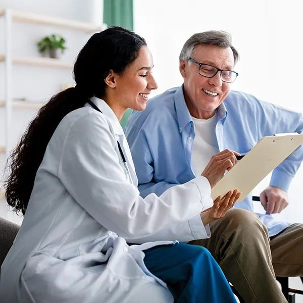 A Doctor and a patient