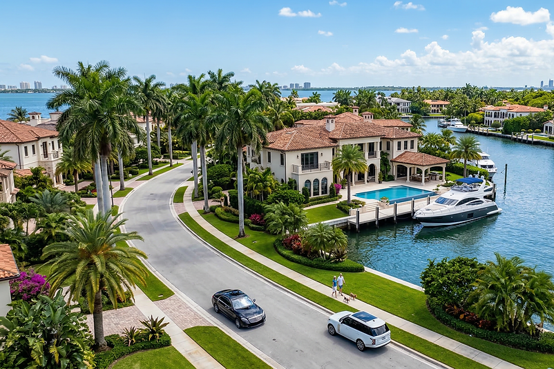 Fort Lauderdale, Florida Aerial Photo of waterfront neighborhoods
