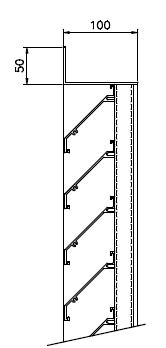 WL75 Surface Frame Security Weather Louvre Technical Drawing - PDF