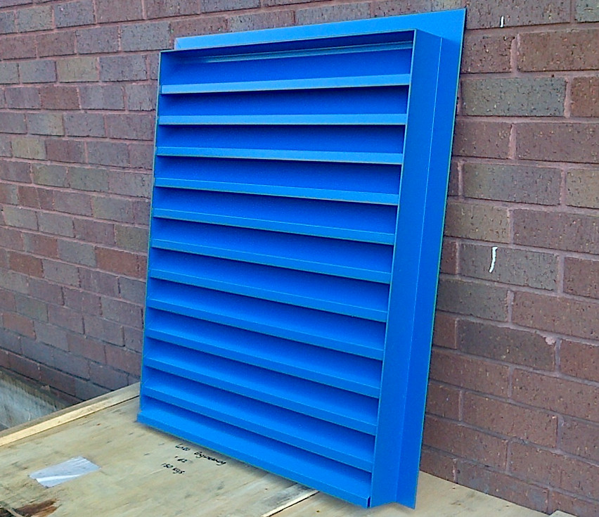 WL75 Reversed Surface Louvre Panel - Polyester Powder Coated Blue