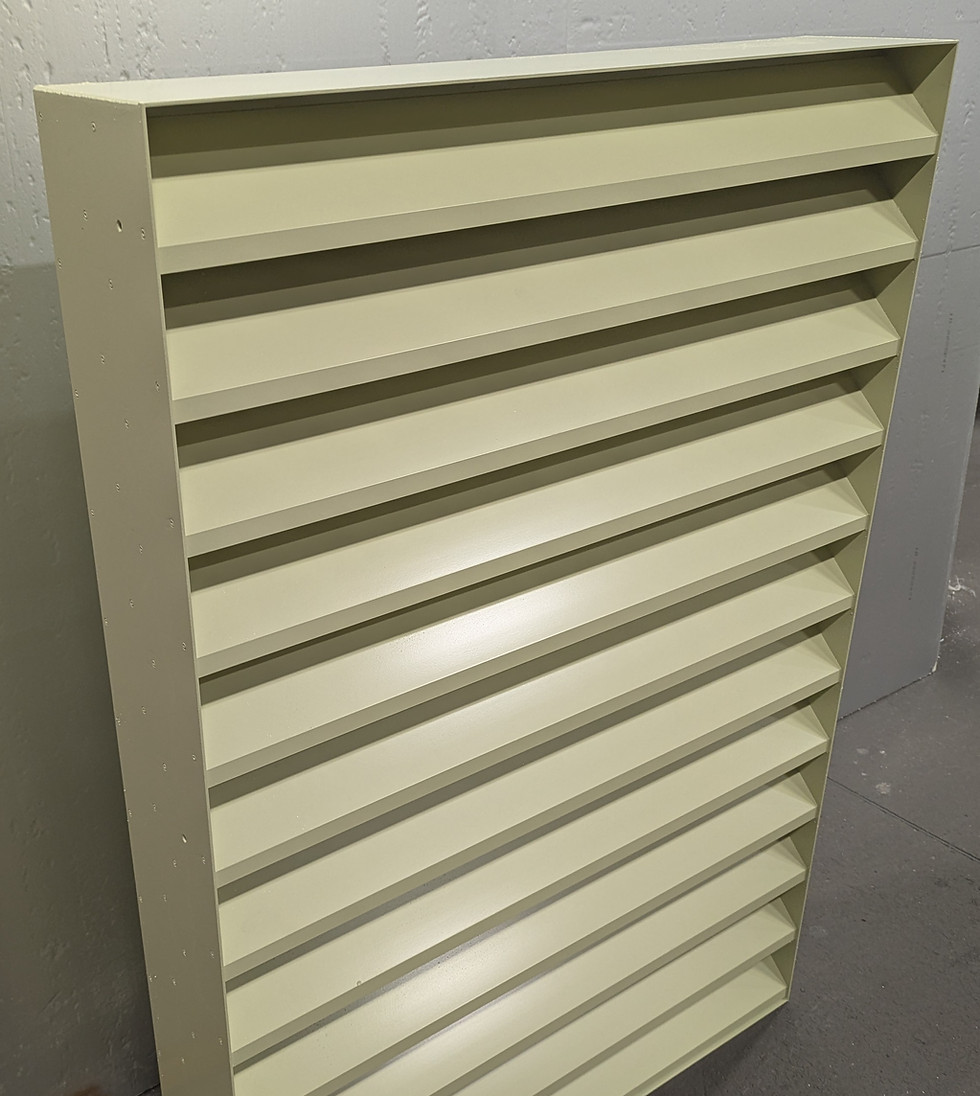 WL75 Double Bank Louvre - Polyester Powder Coated