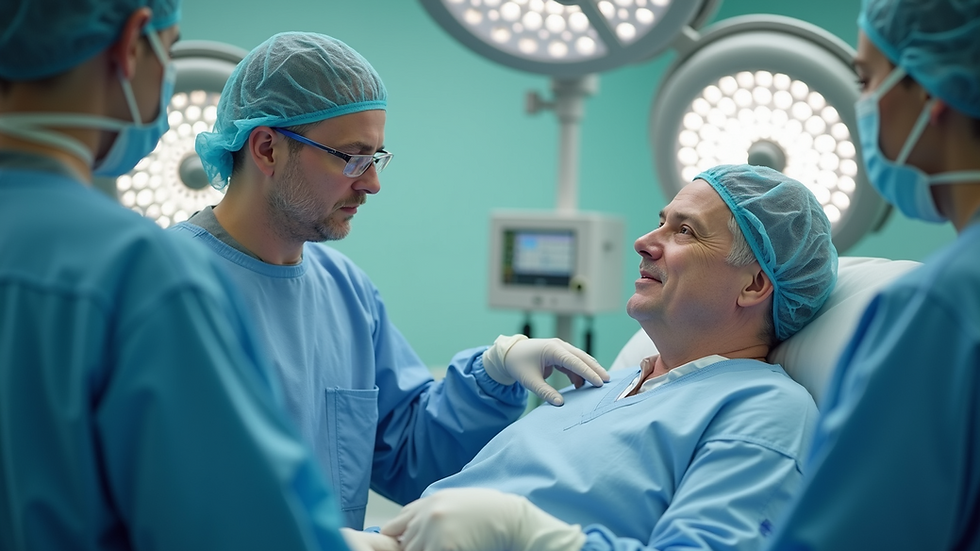 Eye-level view of a healthcare professional explaining anesthesia billing to a patient