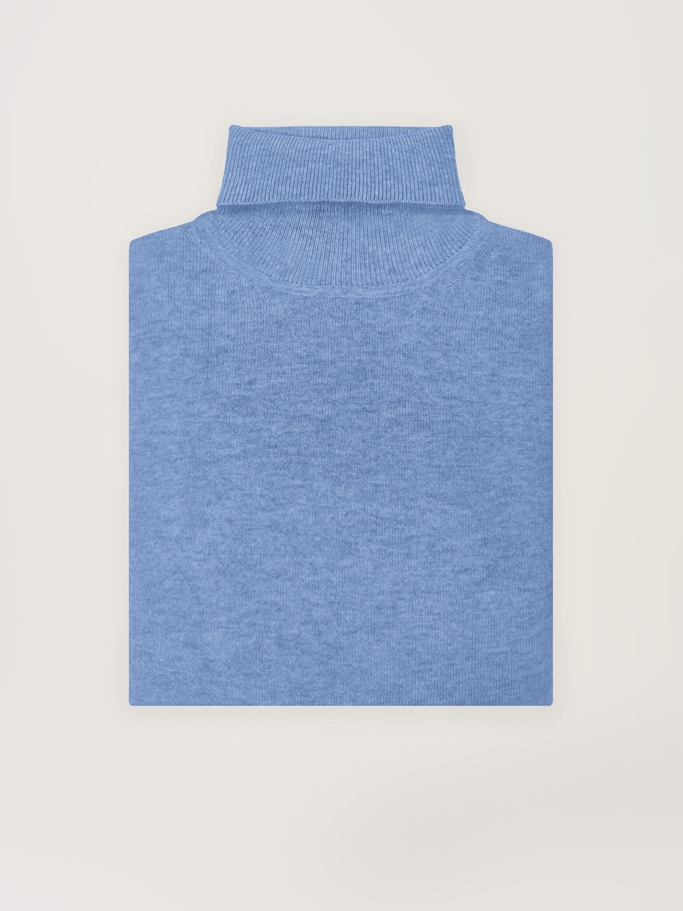 Maglia Dolcevita Celeste in misto Cashmere