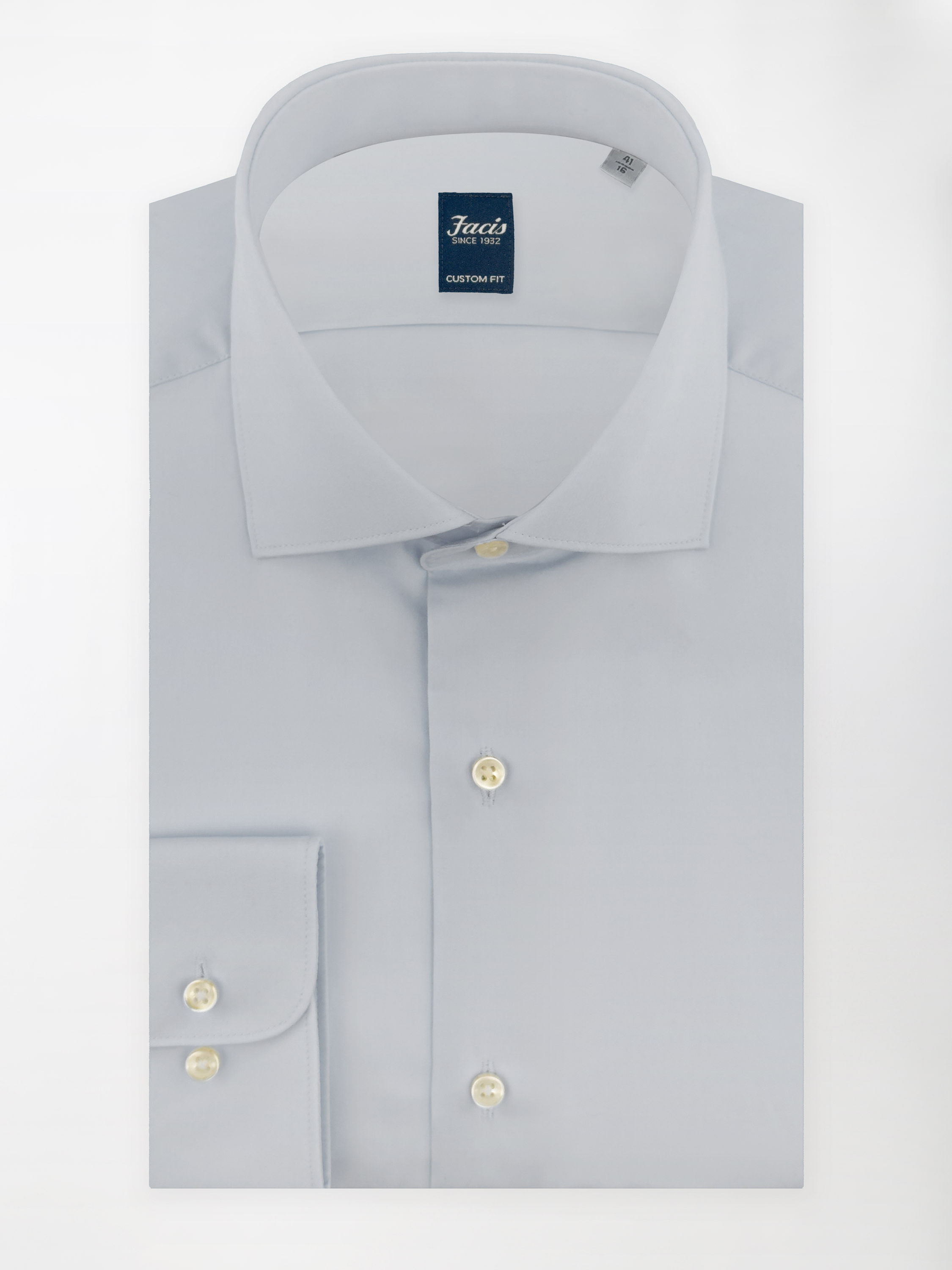 Camicia Collo Francese Azzurro Tenue - Custom Fit - Cotone Popeline