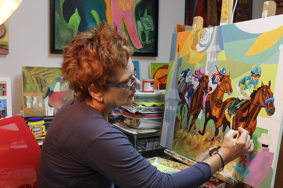 American Pharoah Kentucky Derby Painting, Prelude to the Crown..