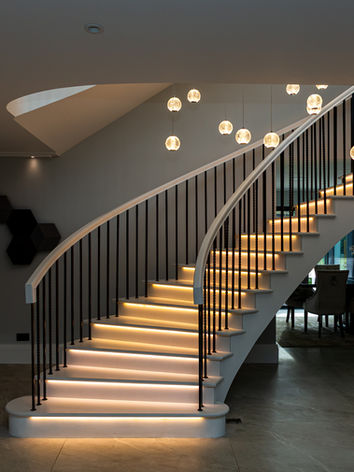 Statement Marble Staircase in Brentwood, Essex