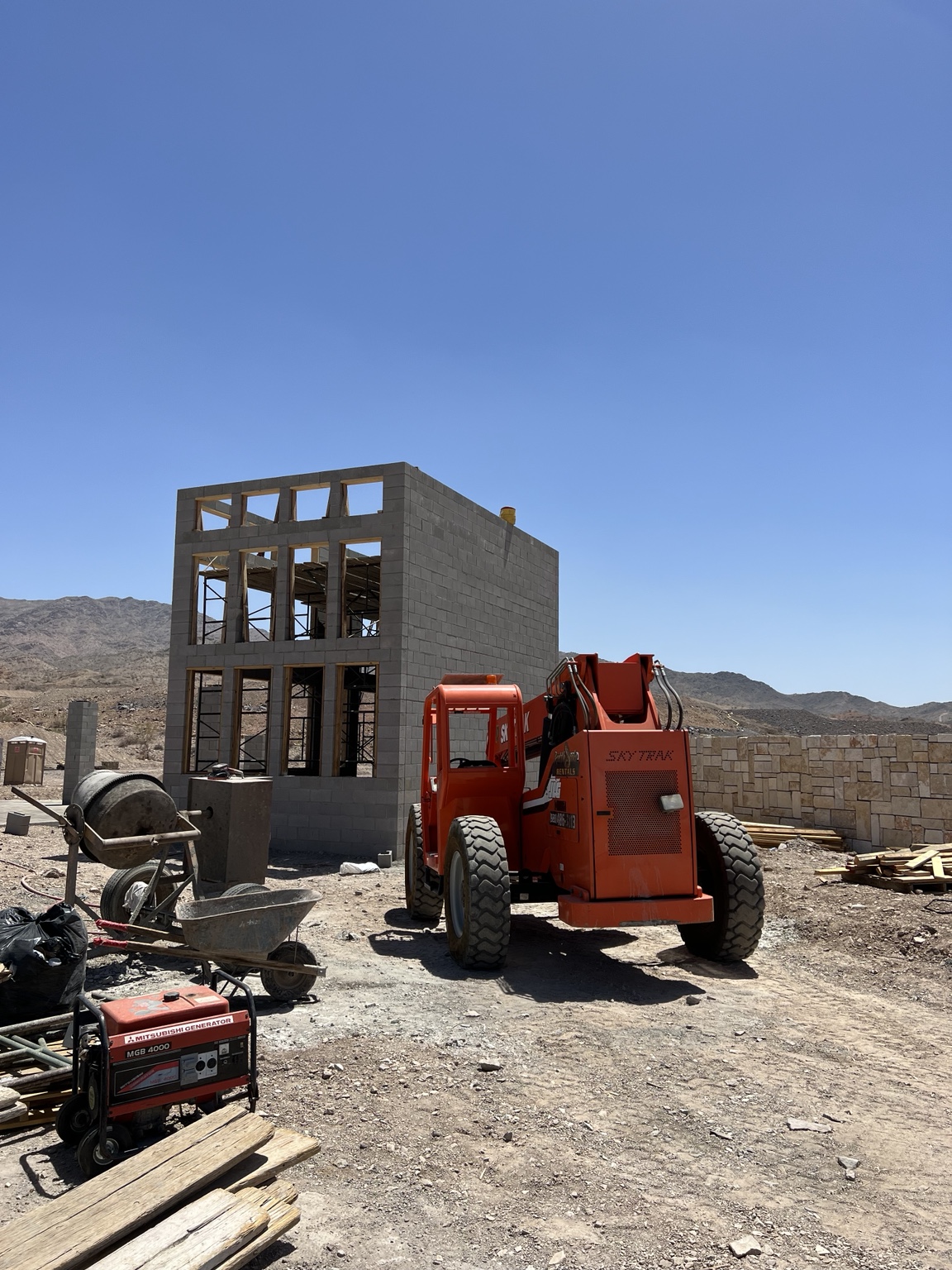 Exterior construction in progress