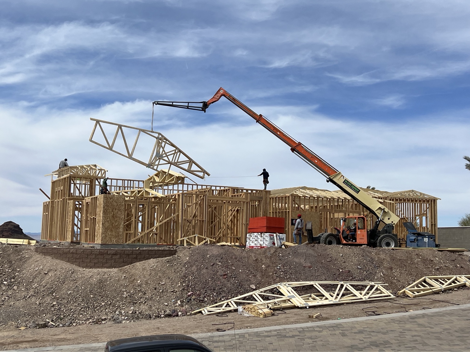 Roof truss installation