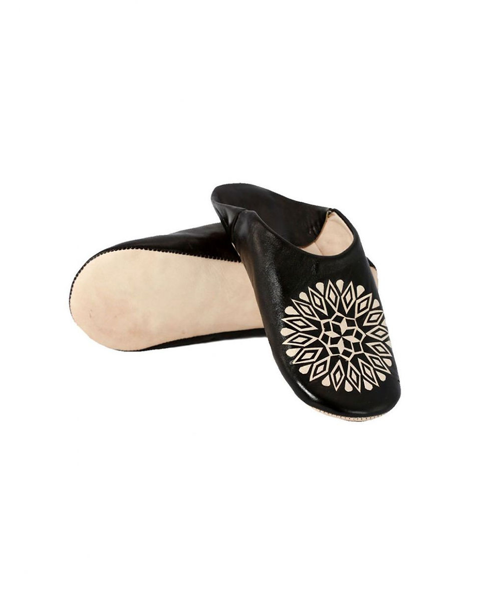 الصورة المصغرة: شبشب منقوش أسود