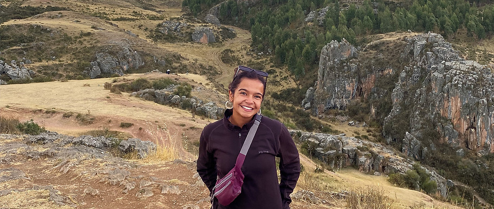 Samantha standing in a canyon