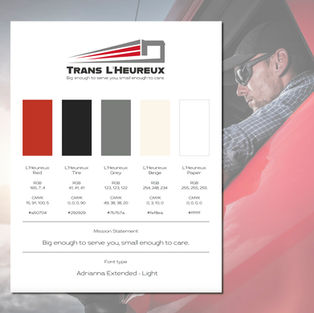 Brand mood board voor Trans L'Heureux door Markant Marketing