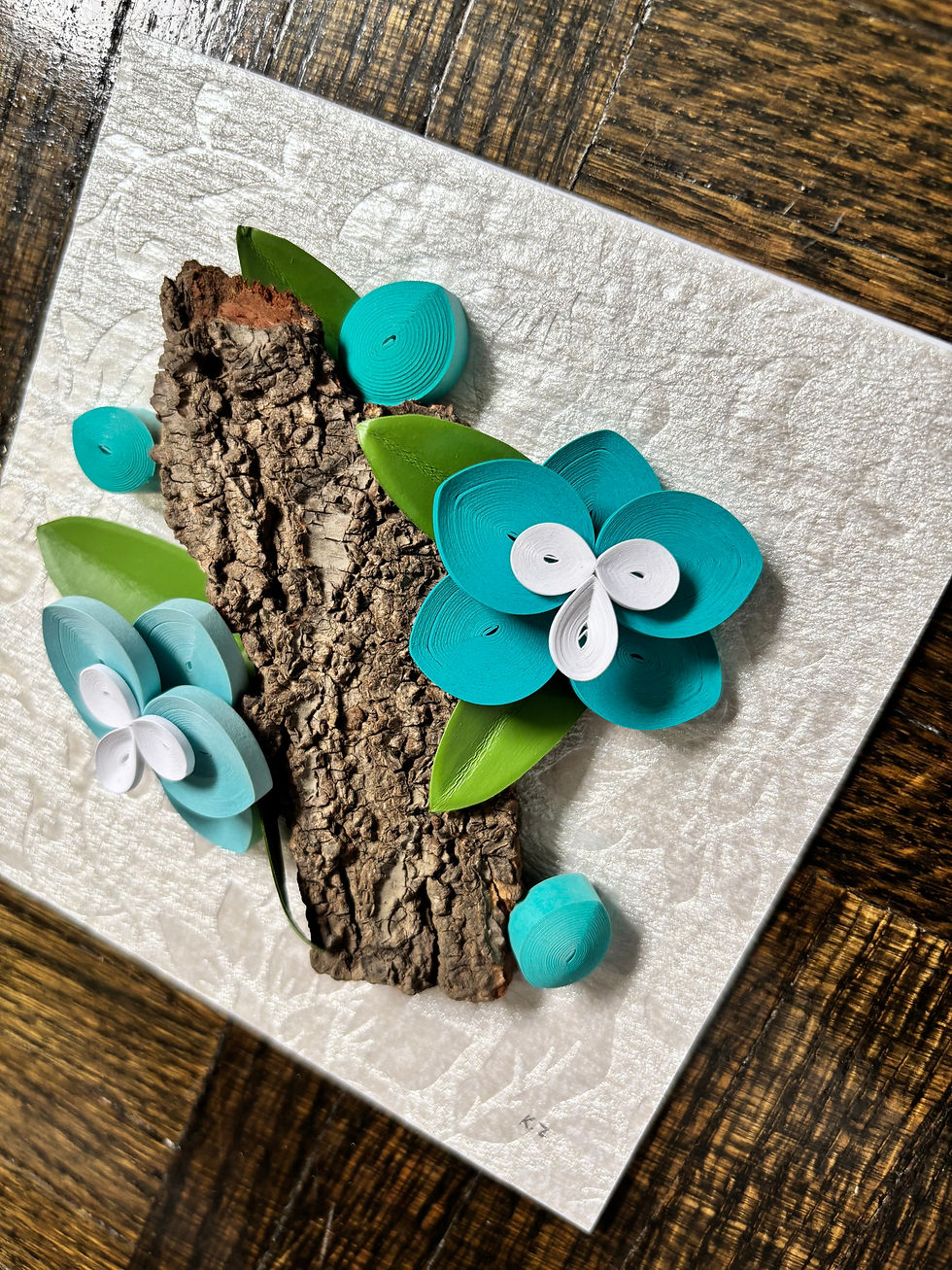 Thumbnail: Quilled Mini Blue Orchids
