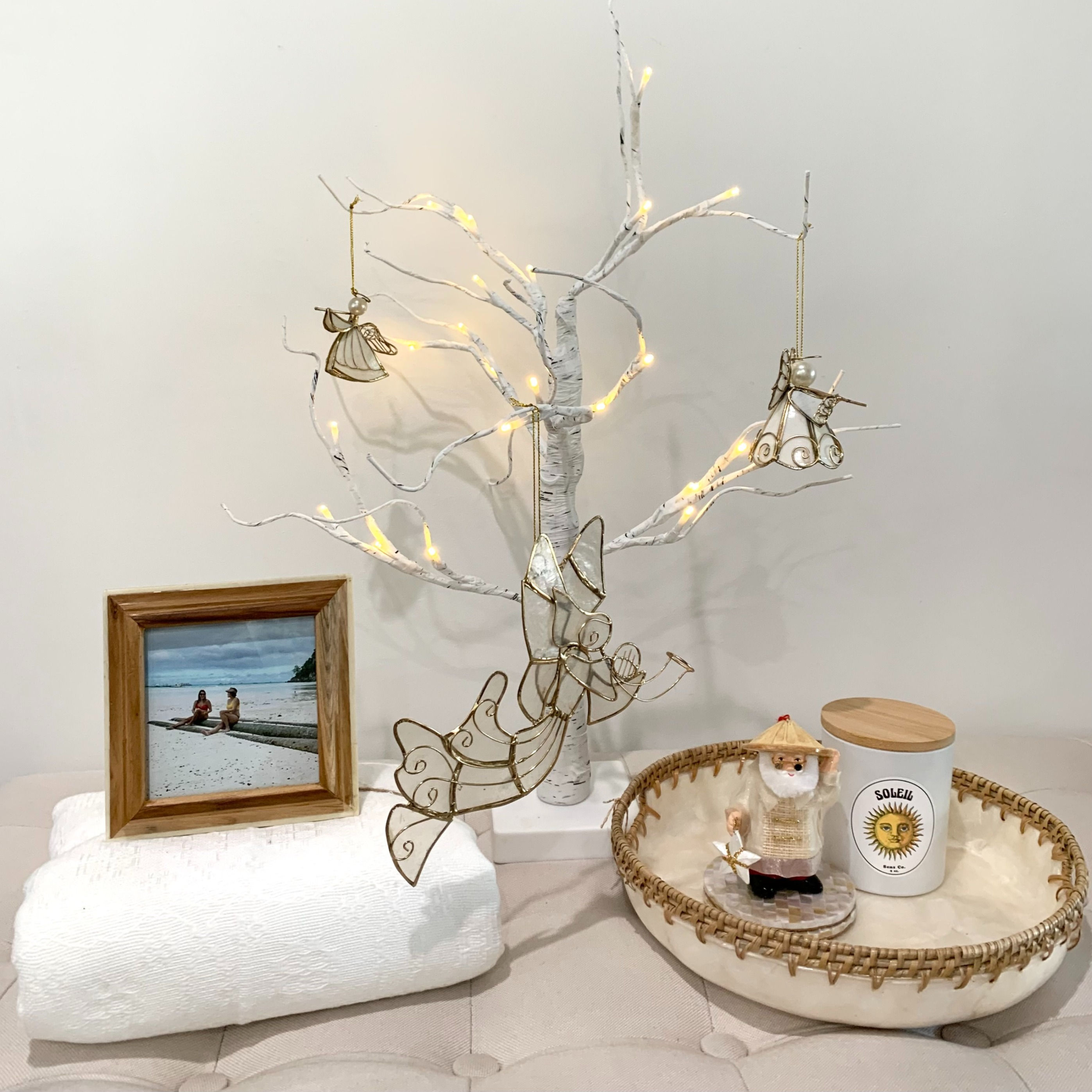 Large Capiz Angel Ornament