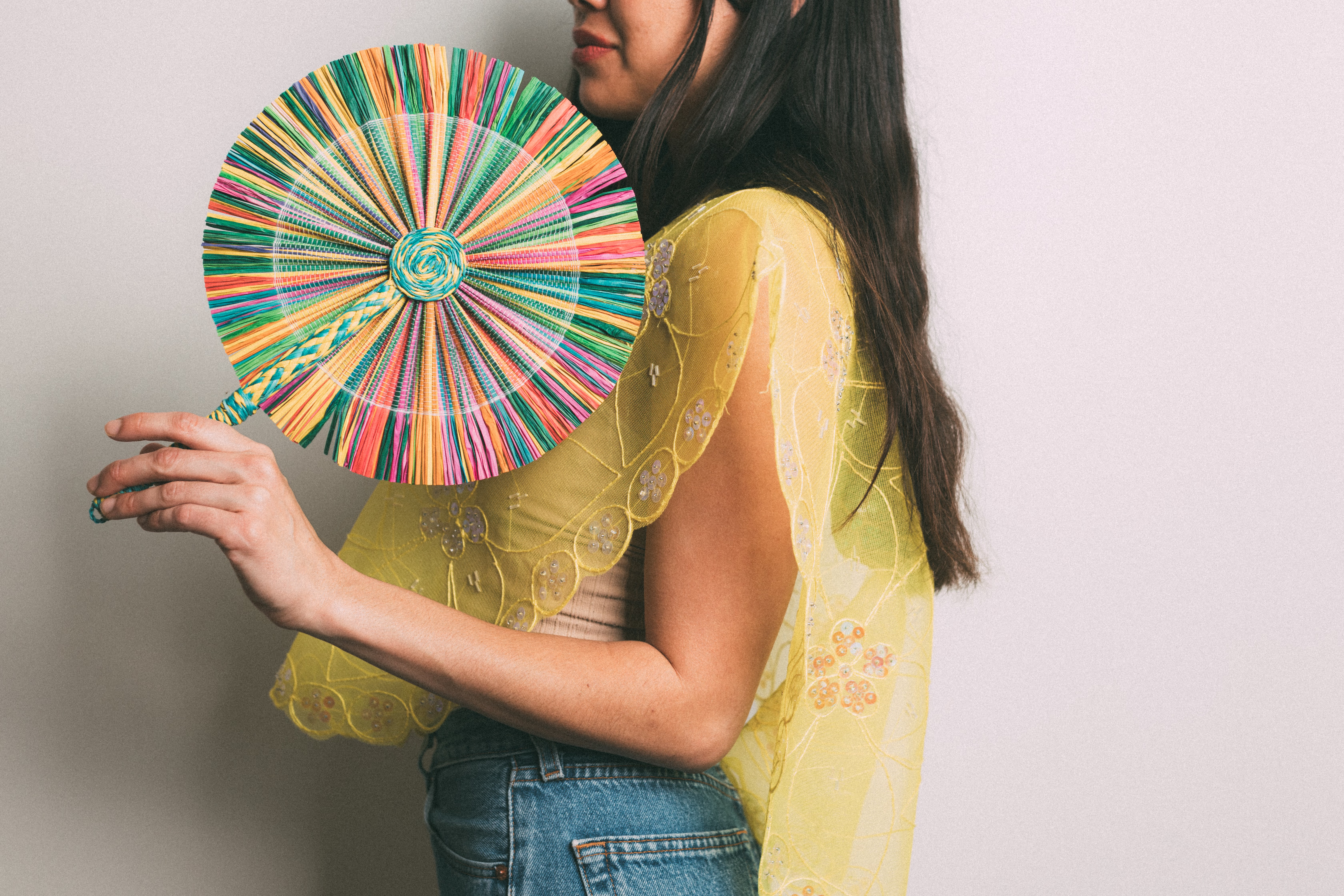 Raffia Lollipop Pamaypay