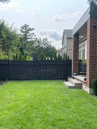 Solid stain fence
