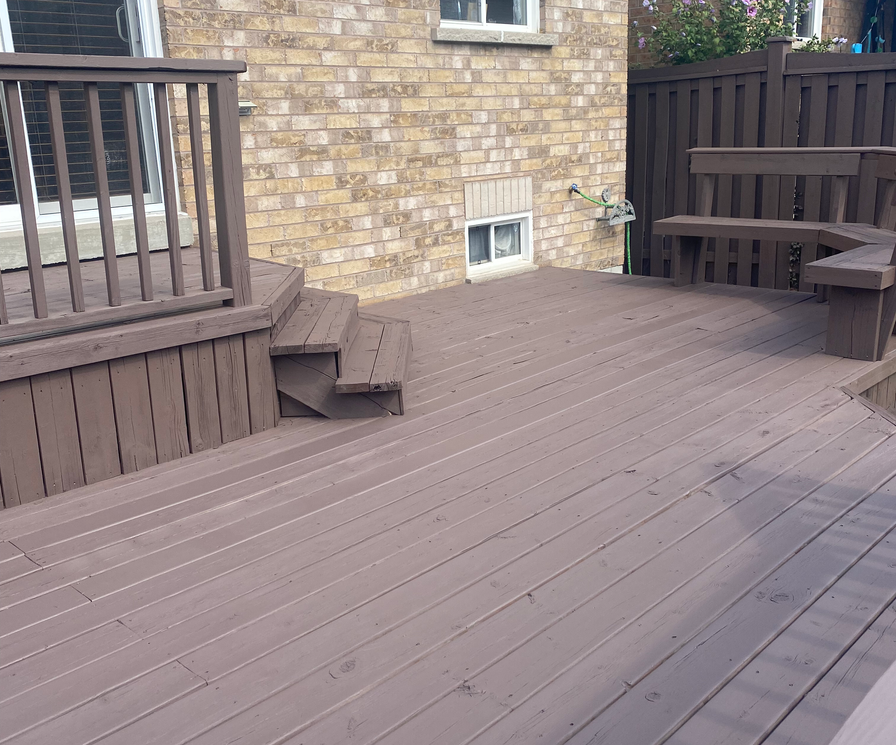 Solid stain deck