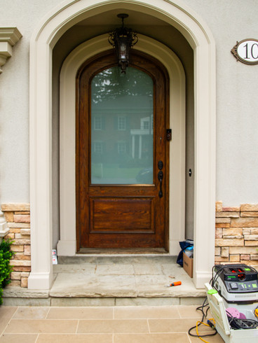 The door is patchy and worn out
