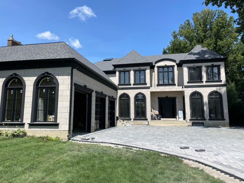 Interior painting of a newly built home in Vaughan. We prepped all of the trim & wood work and sprayed them for a glass finish. The walls and ceilings were rolled on after.