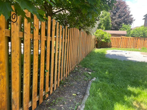 Restoration of a very worn out deck and fence. We completely stripped the existing coating and brought the deck and fence back to life with Cutek Extreme Wood Oil - Ajax, Ontario