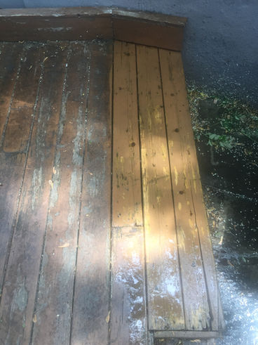 Pressure washed this old deck