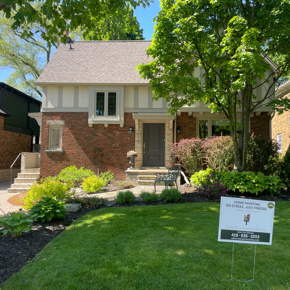 We painted the exterior of this tudor home in the Kingsway and refinished their deck.